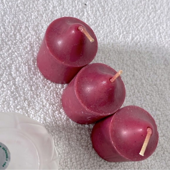 Vintage Party Lite Frosted Glass Candle Holders x3 - Picture 10 of 10